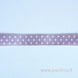 Satin ribbon, spotted purple, 10 mm, 1 m