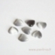Synthetic Cat's Eye glass cabochon, light grey, 8x8 mm