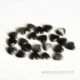Synthetic Cat's Eye glass cabochon, grey black, 8x8 mm