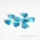 Synthetic Cat's Eye glass cabochon, blue, 8x8 mm