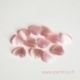 Synthetic Cat's Eye glass cabochon, light pink, 8x8 mm