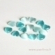 Synthetic Cat's Eye glass cabochon, light blue, 8x8 mm
