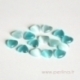 Synthetic Cat's Eye glass cabochon, light blue, 8x8 mm