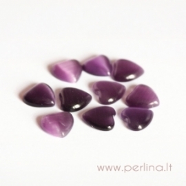 Katės akies kabošonas, violetinė, 8x8 mm