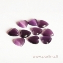 Synthetic Cat's Eye glass cabochon, purple, 8x8 mm