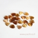 Synthetic Cat's Eye glass cabochon, light brown, 8x8 mm