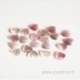 Synthetic Cat's Eye glass cabochon, grey pink, 8x8 mm