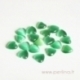 Synthetic Cat's Eye glass cabochon, green, 8x8 mm