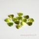 Synthetic Cat's Eye glass cabochon, moss, 8x8 mm