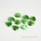 Synthetic Cat's Eye glass cabochon, moss green, 8x8 mm