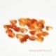 Synthetic Cat's Eye glass cabochon, orange, 8x8 mm