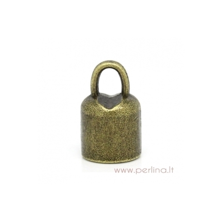 Virvelės užbaigimo antgalis, ant. bronzos sp., 14x8 mm
