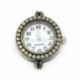 Watch face, round, antique bronze, 29x25 mm