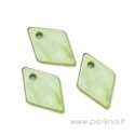 Shell pendant "Diamond", green, 13x9 mm
