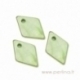 Shell pendant "Diamond", green, 13x9 mm