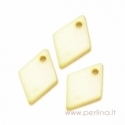 Shell pendant "Diamond", yellow, 13x9 mm