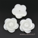 Shell bead "Flower", half drilled, 15x15 mm
