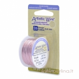 Permanent Colored Copper Wire, rose gold, 0,4 mm, 13,72 m