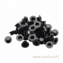 Mini plastic top hat, black, 19x11 mm