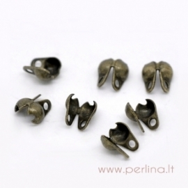 Užbaigimo detalė, ant. bronzos sp., 4,5x4 mm, 10 vnt.