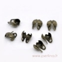 Antique Bronze Calottes End Crimps, 4,5x4 mm, 10 pcs