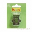 Teddy Bear Clay Cutters, 3 pcs