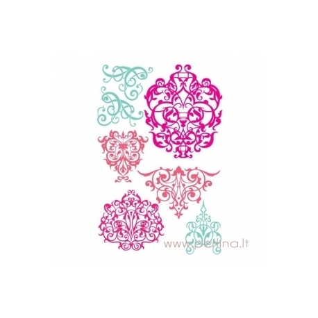 Clear stamp "Iron Works", 6 pcs