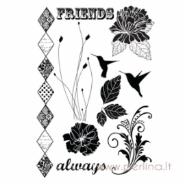 Cling stamp "Rondelle", 10 pcs