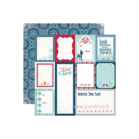 Popierius "Journaling Cards", 30,5x30,5 cm