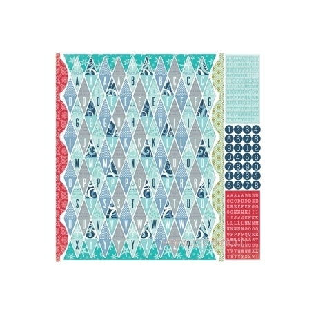 Cardstock stickers "Alpha Stickers", 30,5x30,5 cm