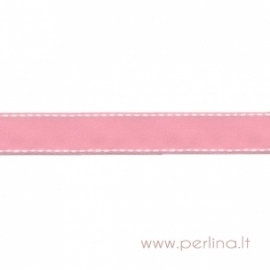 Grosgrain ribbon "Pink Dashed", 22 mm, 1 m
