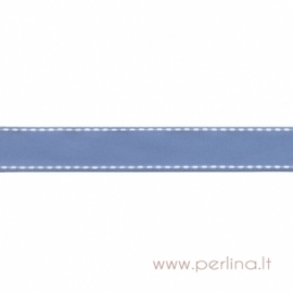 Ripsinė juostelė "Blue Dashed", 22 mm, 1 m
