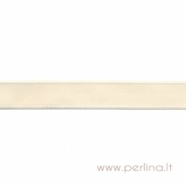 Grosgrain ribbon "Cream Dashed", 22 mm, 1 m