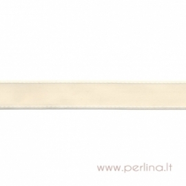 Ripsinė juostelė "Cream Dashed", 22 mm, 1 m