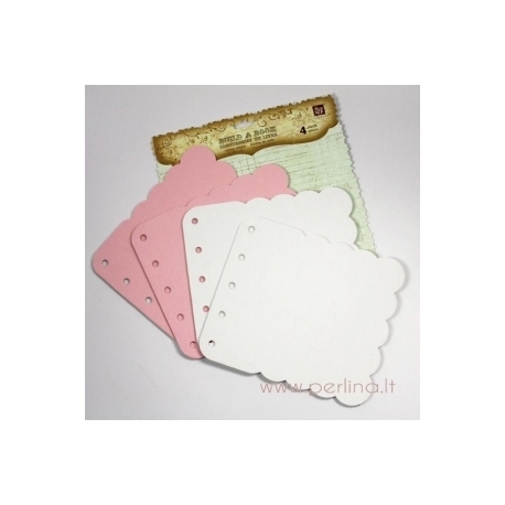 Kartoninis albumas "Pink White", 17,5x15,2 cm