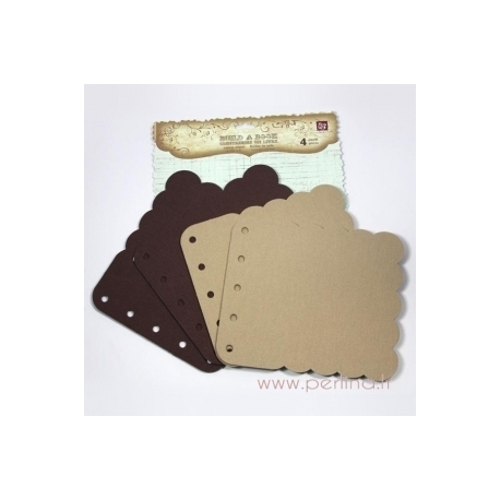 Chipboard album "Two Tone Brown", 17,5x15,2 cm