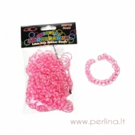Loom bands bracelet making kit, neon pink