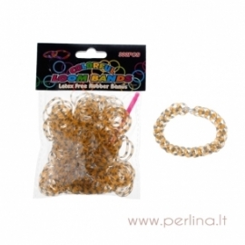 Loom bands bracelet making kit, light brown