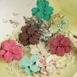 Paper flower "Marri Collection Madeline", 12 pcs