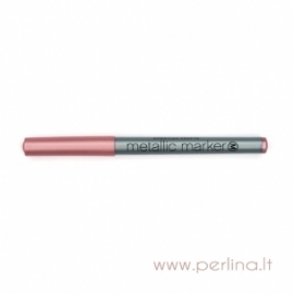 Metalizuotas rašiklis "Metallic Marker - Rose", rožinės sp., 1 vnt.