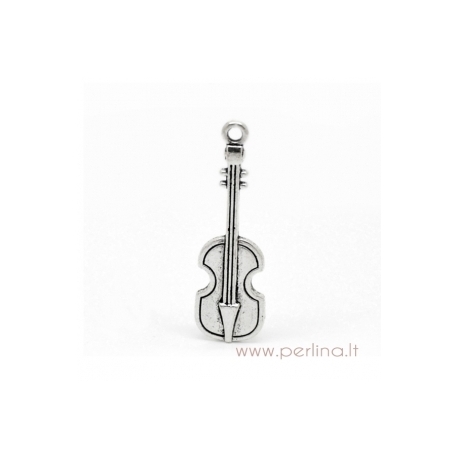 Pakabukas "Smuikas", ant. sidabro sp., 42x13 mm