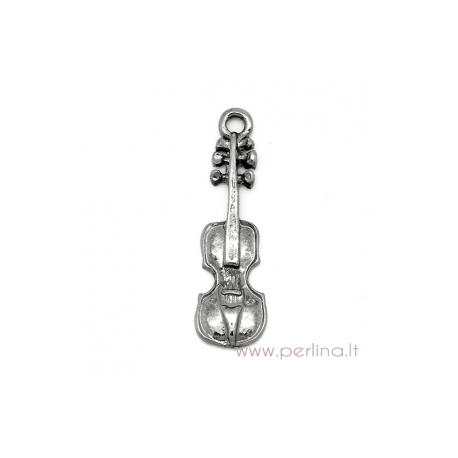 Pendant "Violin", grey bronze, 25x7 mm