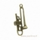 Pakabukas "Trombonas", ant. bronzos sp., 33x14 mm