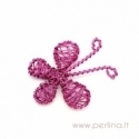 Pakabukas "Drugelis", rožinės sp. 4,6x4,2 cm