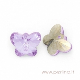 Glass pendant "Butterfly", purple, 15x12 mm
