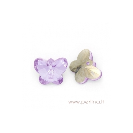 Glass pendant "Butterfly", purple, 15x12 mm