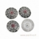 Antique silver chunk button, 20 mm