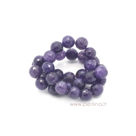 Sintetinio agato karoliukas, violetinis, 12 mm