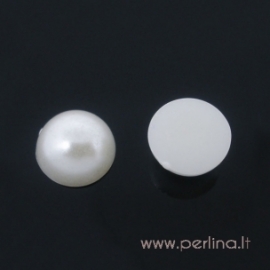 Resin Cabochon, ivory, 7 mm, 10 pcs