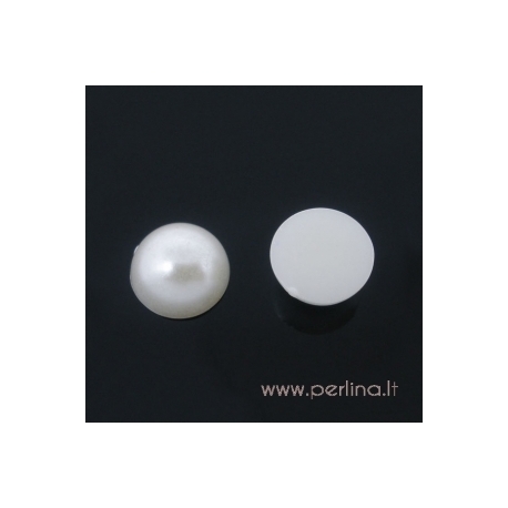 Resin Cabochon, ivory, 7 mm, 10 pcs